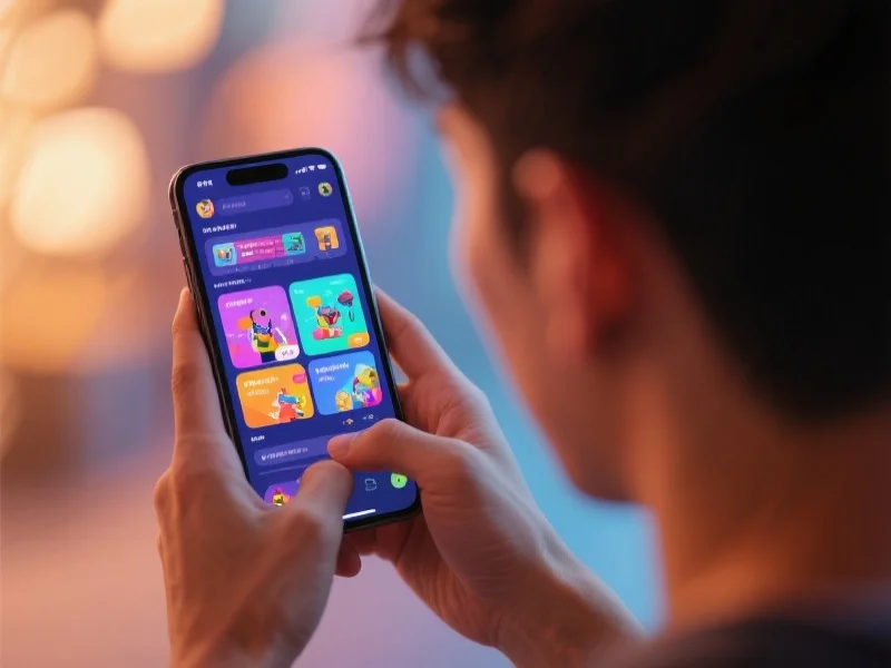 用户沉浸在移动娱乐体验中